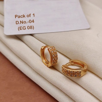IM ENTERPRISE EG-08 Cubic Zirconia Brass Stud Earring