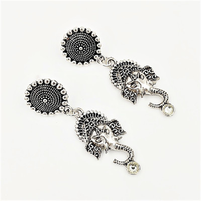Lukello Silver-Plated Brass Earrings Brass Jhumki Earring