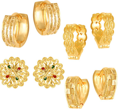 VIGHNAHARTA Goldens Combo Set(Sales Package-4 Pair Earrings ) Alloy Clip-on Earring, Stud Earring