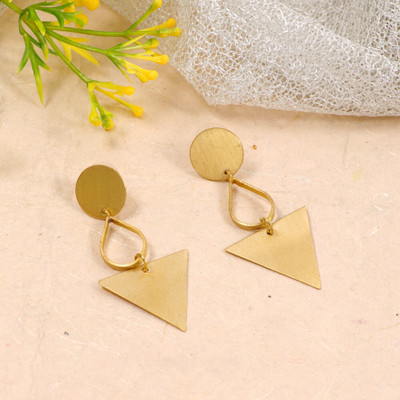 Dressberry Gold Plated Demi-Fine Jewelry Anti-Tarnish Waterproof Spiral Earrings Stainless Steel, Alloy Tassel Earring, Drops & Danglers, Drops & Danglers