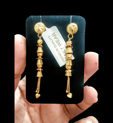 DIVS FASHION SUIDHAGA EARRING WITH PEARL AND FLOWER DESIGN Brass Drops & Danglers