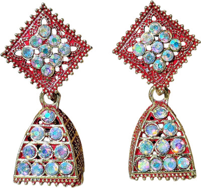 ARearring Traditional Designer Crystal Studs for Women & Girls Crystal Alloy Stud Earring