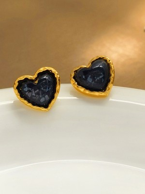 Scintillare by Sukkhi Scintillare by Sukkhi Elegant Gold Plated Blue Heart Shaped Earring for Women Alloy Stud Earring