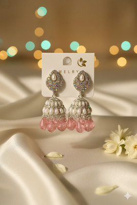 YASHIKATRENDS 07-Dome-shaped chandelier jhumka Alloy Chandbali Earring