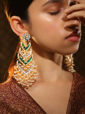 RUBANS RE10EL408395 Brass Jhumki Earring