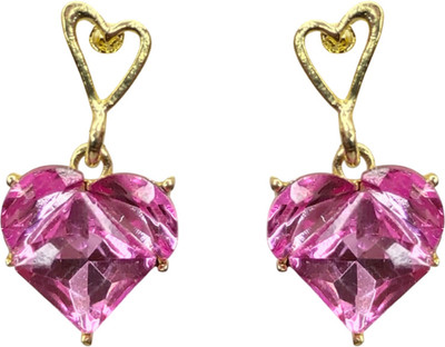 Tahaniya Korean Haneul Heartloops Earring Cubic Zirconia Brass Stud Earring