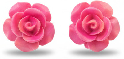AARCHIS TRENDS Trendy Rose Earrings For Women Stainless Steel Stud Earring