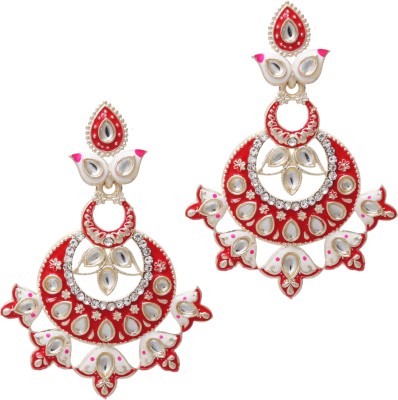 FFC-FASHION FOR CHOICE Gold Plated Meenakari earring for women Alloy Chandbali Earring