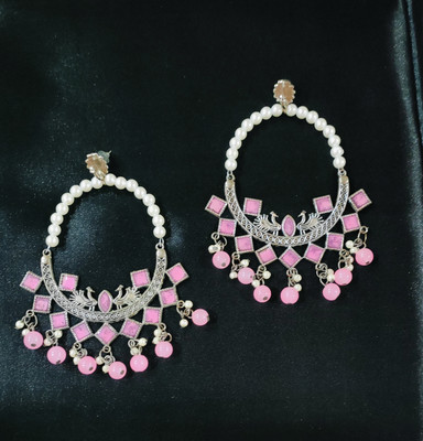 Giftoshifto Morni oxidised chandbali Alloy Chandbali Earring