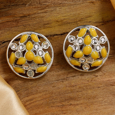 Estele Rhodium Plated Alloy Stud Earring