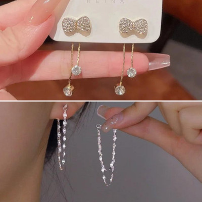 estailo fashion Fancy Bow Chain Earrings Alloy Earring Set