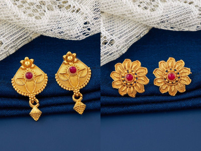 Woygema Bestseller Crystal Gold Tassel Earring