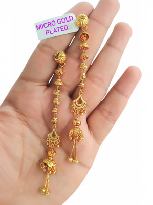 SAPNA PALACE LONG SUI DHAGA FANCY DESINER EARRINGS Brass Drops & Danglers