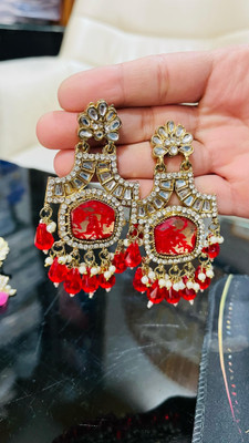 Shree Shyam Elegant Gold-Plated Chandbali Earrings for Women & Girls Alloy Drops & Danglers