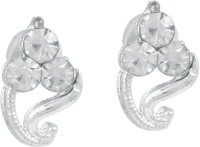 memoir Memoir Silver plated light weight CZ Brass Stud Earring