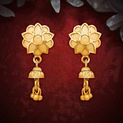 Drashti Collection Traditional Micron Plated Daily wear Earrings For Women And Girls Brass Jhumki Earring