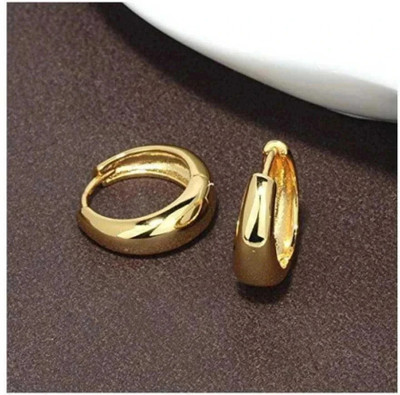 Jagsun On Point Fashionable Golden Hoop earrings Alloy, Brass Hoop Earring