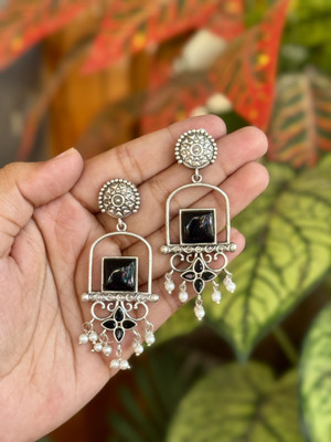 Naman Arts Beautiful Unique Pair of Stone Earring by Naman Arts Brass Drops & Danglers