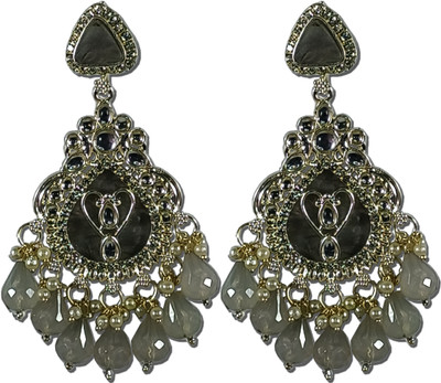 AZTAZ Royal GRAY Drop Earrings Alloy Chandbali Earring