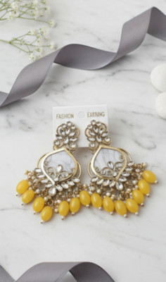 DHVANI Eternal Elegance Earrings Pearl Alloy Drops & Danglers