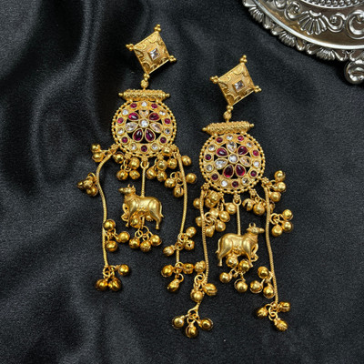 Banarashe Kashmiri Traditional Alloy Jhumki Earring