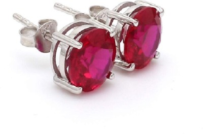 Ceylonmine01 Stone Earring Manik Stud For Women & Girls Earring Ruby Alloy Stud Earring