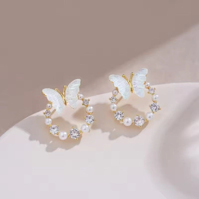 MAHADEV CREATION Fantasy Korean Earring Crystal Alloy Stud Earring