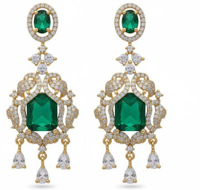 VYORA Vyora Gold Plated Designer Stone Party Wear Earrings for Women and Girls Acrylic Drops & Danglers