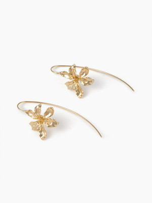 VAGHBHATT Gold-Plated Floral Shaped Drop Earrings Alloy Drops & Danglers