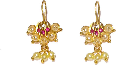 Adhira's Maharashtrian traditional Bugadi Designs Golden Bugdi Earrings Alloy Clip-on Earring