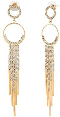 LaBerra Skyfall Chic & Elegant Earrings/Earpiece/Jhumki/Latkan Ear Hook Cubic Zirconia Alloy Jhumki Earring