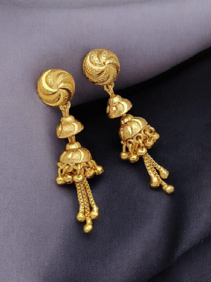 S K D J Twinkling Fancy jumkee Earrings for girls Brass Jhumki Earring