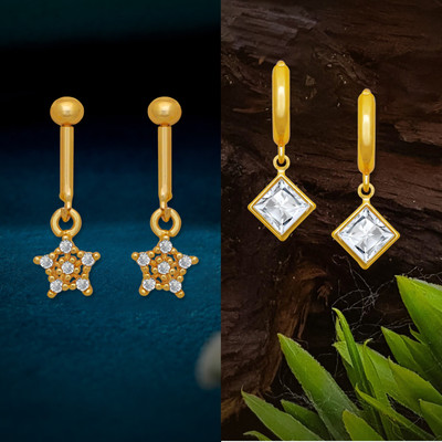 Drashti Collection Traditional Micron Plated Premium Earrings Collection For Women And Girls Brass Stud Earring