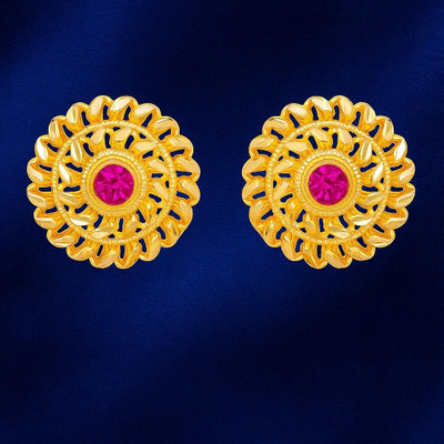 Raj And Deb Traditional Micron Plated Premium Earrings Collection For Women And Girls Brass Stud Earring