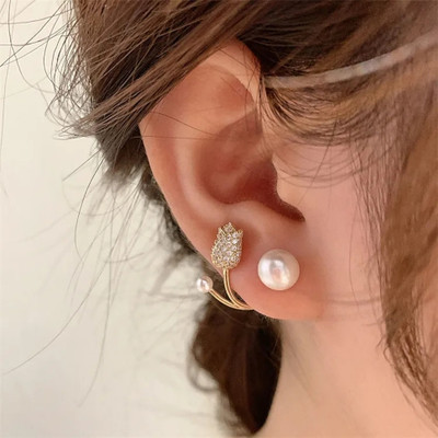 SM PRODUCTS Pink lotus Alloy Stud Earring