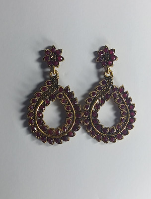 AZTAZ Unique and colorful beautifully designed Chandbali Earring Imitation Alloy Chandbali Earring