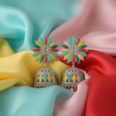 DANGAR ENTERPRISE Multicolour Big Size Jhumka for Girls Pack of 1 Alloy Jhumki Earring