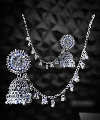 TIGENECY SN-OXO-BALUBALI-NO-4-1 Cubic Zirconia Alloy Jhumki Earring