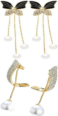 Celestique Stylish Fashionable Latest Cuffs Earrings for Women Girls Alloy Earring Set