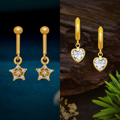 Drashti Collection Traditional Micron Plated Premium Earrings Collection For Women And Girls Brass Stud Earring