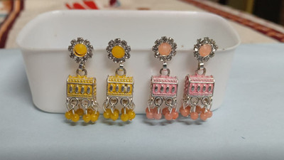 Mahtoshine Fancy jhumki combo of 2 pair earrings Metal, Alloy Stud Earring, Jhumki Earring