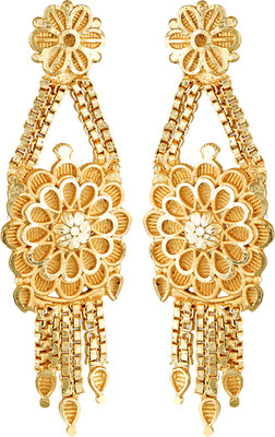 VIGHNAHARTA Beautiful Gold Plated Drop and Dangler Earring for Women and Girls[VFJ2718ERG] Brass Drops & Danglers