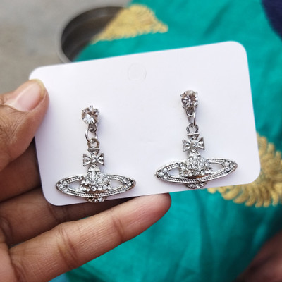 LBTK Vivienne, the classic Saturn stud earrings Cubic Zirconia Alloy Stud Earring, Drops & Danglers