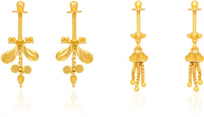 Drashti Collection Traditional Gold Platted Bugadi Earrings Pack Of 2 Pair Brass Drops & Danglers