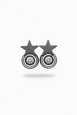 AARCHIS TRENDS Black Star earring For Women And Girls Stainless Steel Stud Earring
