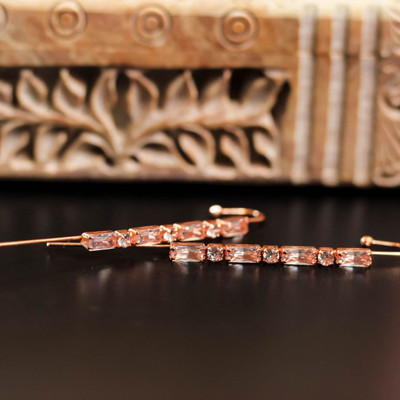 Dressberry Rose Gold-Plated AD Contemporary Ear Cuffs Brass Cuff Earring