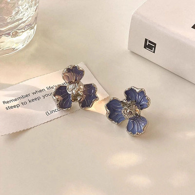 Fashion Fusion Korea Inspired Flower Alloy Stud Earring