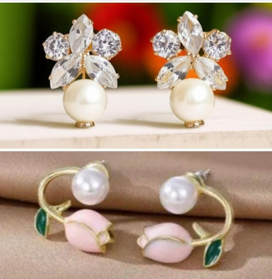 Sabita fashion 2combo 7 Alloy Stud Earring