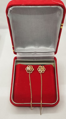 LOGIN THE WORLD AND CSC Sui Dhaga Earrings Diamond Brass Ear Thread
