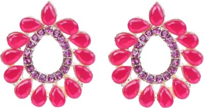 sunhari jewels Design301 Red Alloy Earring Set